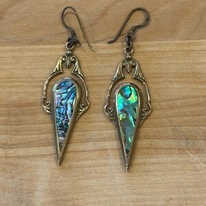 Elegant Abalone Shell Dangle Earrings